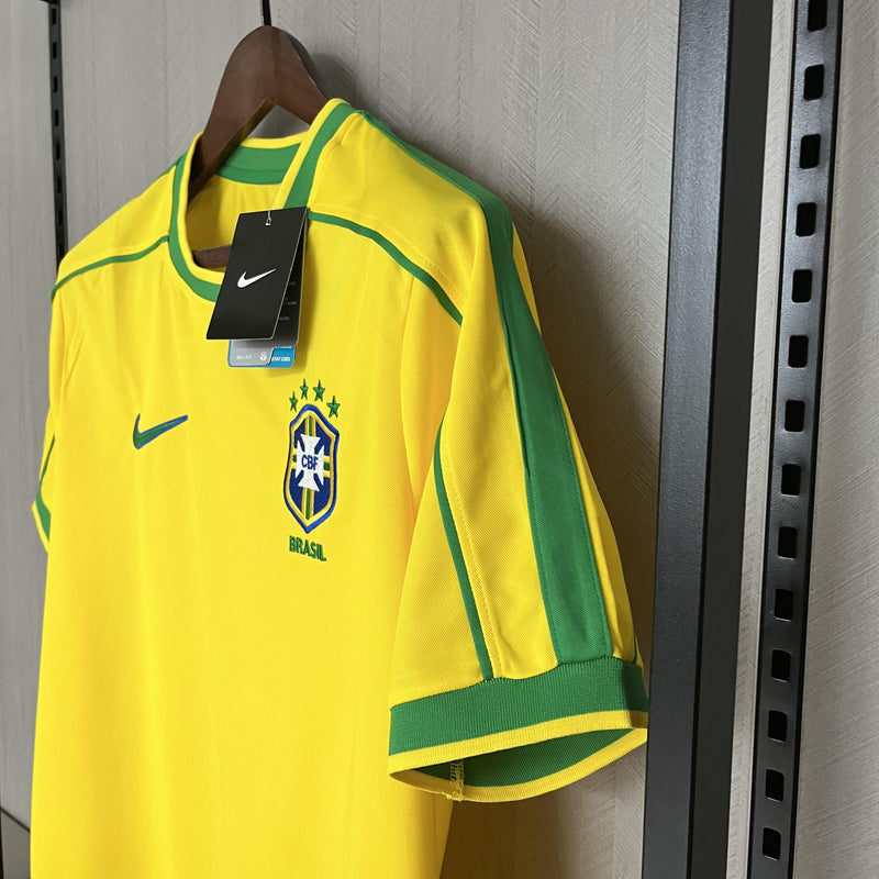 Camisa Seleção Brasileira Retrô 1998 Verde e Amarela - Nike