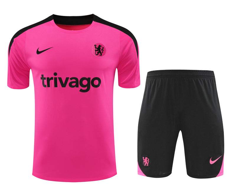 Conjunto de Treino Chelsea 24/25 - Rosa e Preto