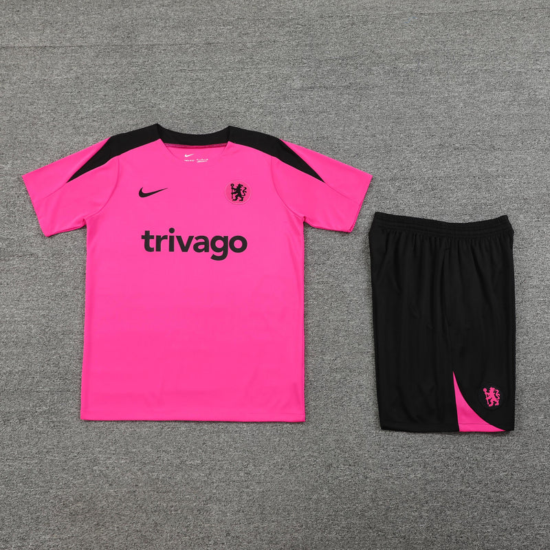 Conjunto de Treino Chelsea 24/25 - Rosa e Preto