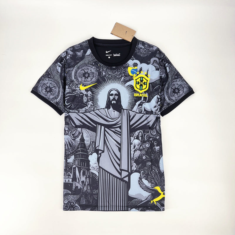 Camisa Brasil Concept Cristo Redentor 24/25 Copa América - Nike Torcedor Masculina - Lançamento