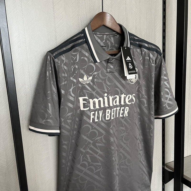 Camisa Real Madrid III 24/25 Cinza (Torcedor) - Adidas