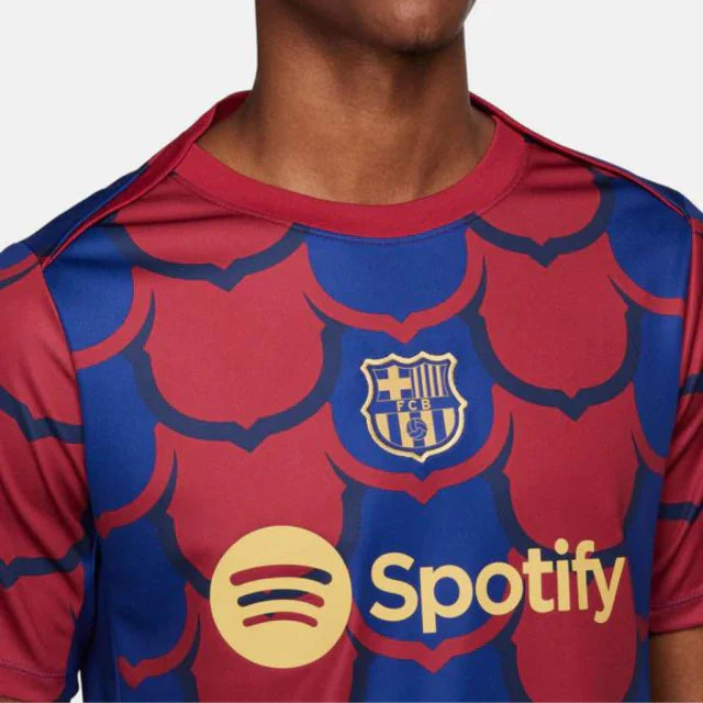 Camisa Barcelona Aquecimento 24/25 - Nike Torcedor Masculina - Lançamento