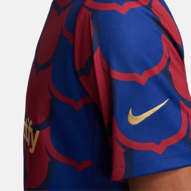 Camisa Barcelona Aquecimento 24/25 - Nike Torcedor Masculina - Lançamento