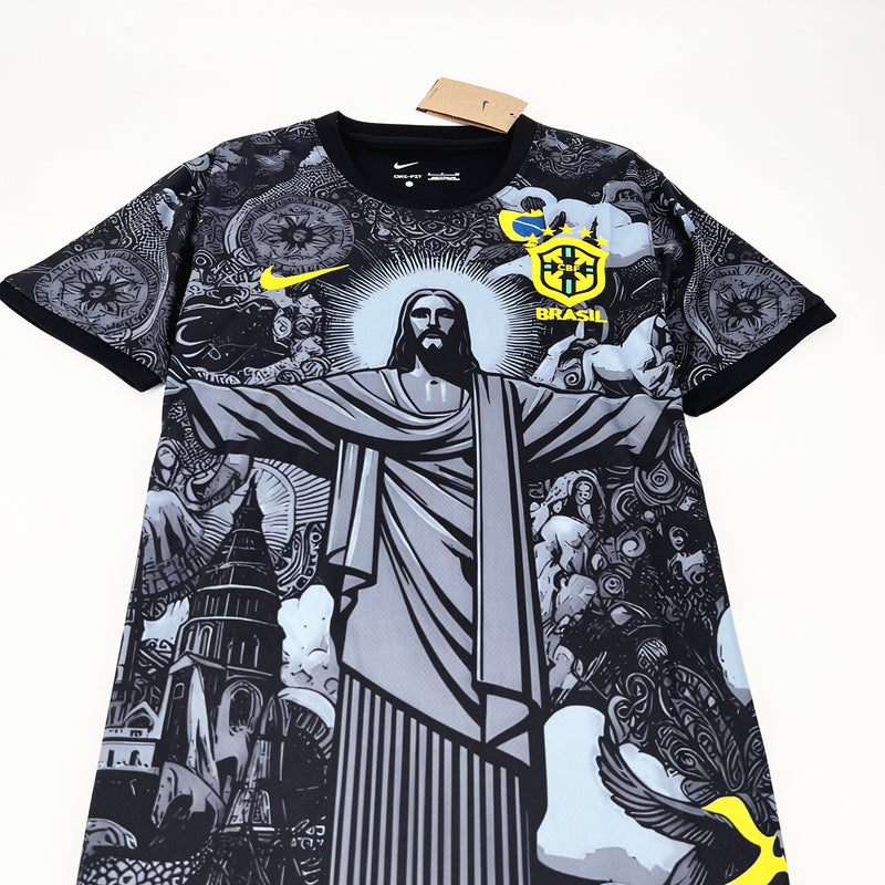 Camisa Brasil Concept Cristo Redentor 24/25 Copa América - Nike Torcedor Masculina - Lançamento