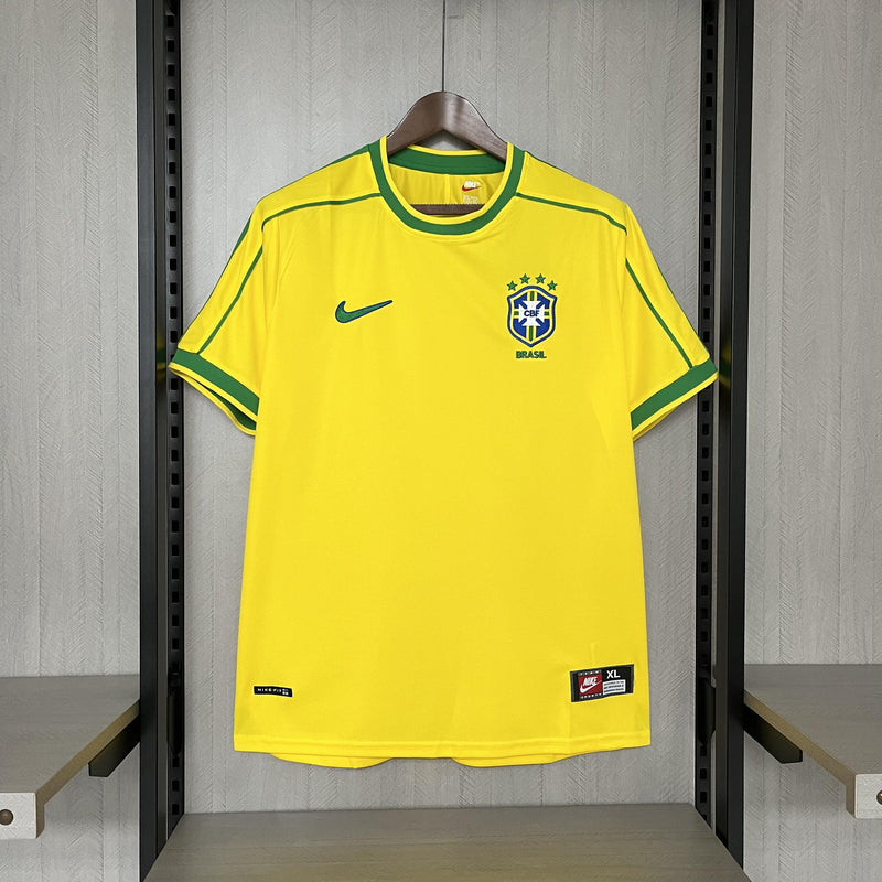 Camisa Seleção Brasileira Retrô 1998 Verde e Amarela - Nike