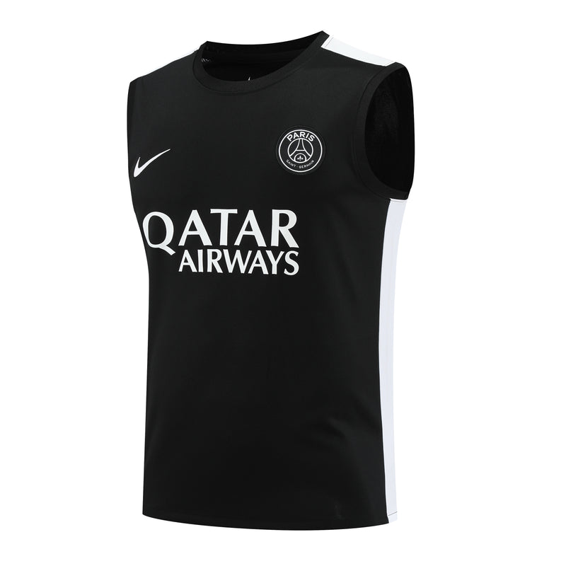 Regata PSG (Treino) 23/24 Nike - Preto e Branco