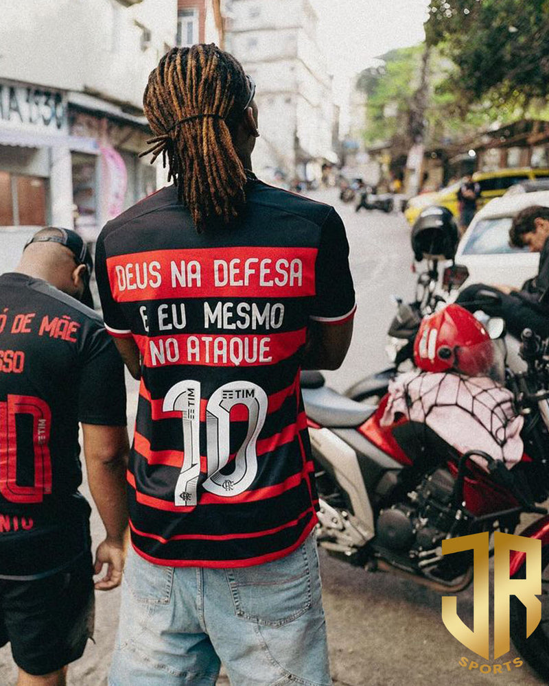 Flamengo Home 2024/25 Personalizada | Deus na defesa e eu no ataque 'Rafael Leão'