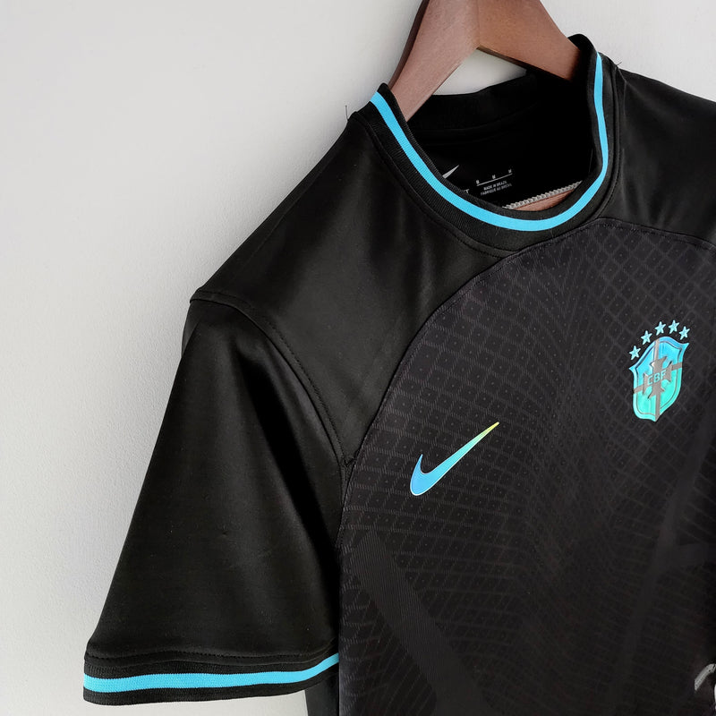 Camisa Seleção Brasil 2022 Nike - Preto - Conceito Preto