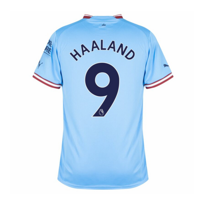 Camisa Manchester City I 22/23 Puma [Haaland #9] - Azul